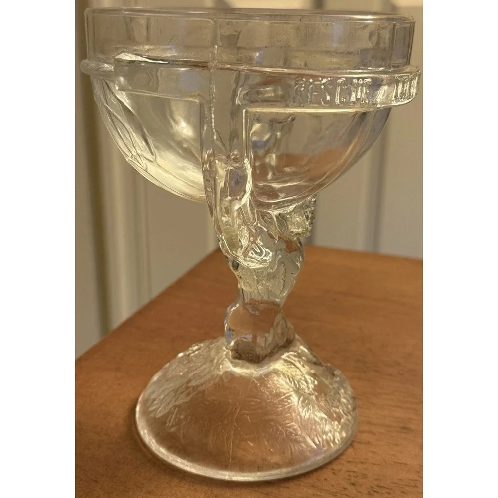 Rescue The‎ Rainforest Cafe Atlas Glass Bowl Candy Dish Cup Goblet HTF EUC